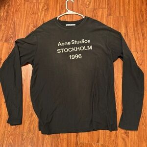 Acne Black Long Sleeve Tee